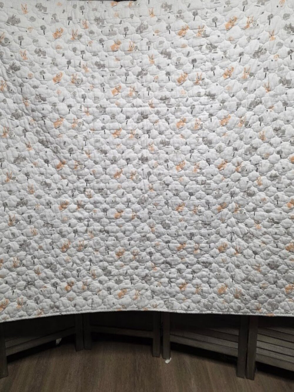 Marie France Paris Quilted Woodland Design Baby Blanket 59"x79"